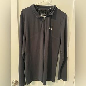 Under Armour half zip, dark navy, XL EUC.